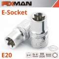 FIXMAN 3/8' DRIVE E-SOCKET 6 POINT E20